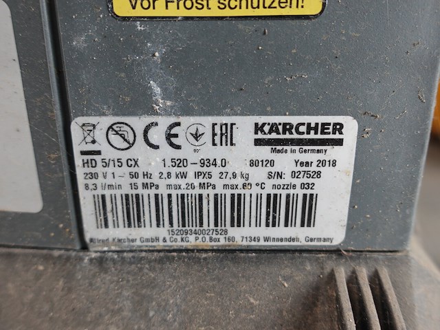 Verrijdbare hogedrukreiniger karcher - afbeelding 3 van  3