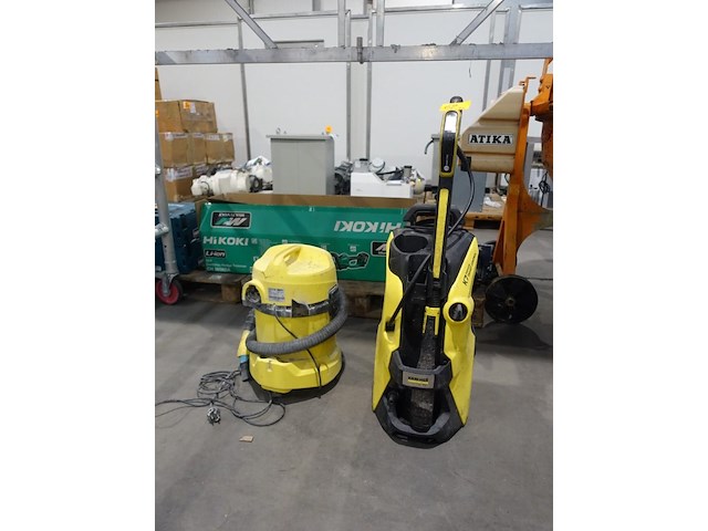 Verrijdbare hogedrukreiniger + stofzuiger karcher - afbeelding 1 van  5