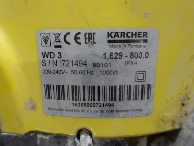 Verrijdbare hogedrukreiniger + stofzuiger karcher - afbeelding 5 van  5