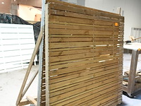 Verrijdbare houten schutting + paneel - afbeelding 1 van  4