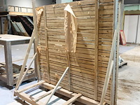 Verrijdbare houten schutting + paneel - afbeelding 2 van  4