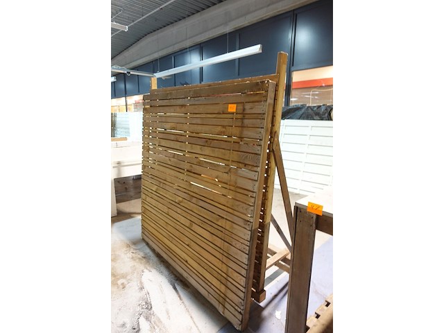 Verrijdbare houten schutting + paneel - afbeelding 4 van  4