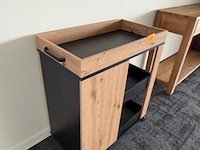 Verrijdbare houten serveerwagen - afbeelding 3 van  5