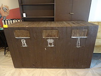 Verrijdbare houten vuilnisbak - afbeelding 1 van  2