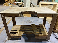 Verrijdbare houten werktafel - afbeelding 2 van  3