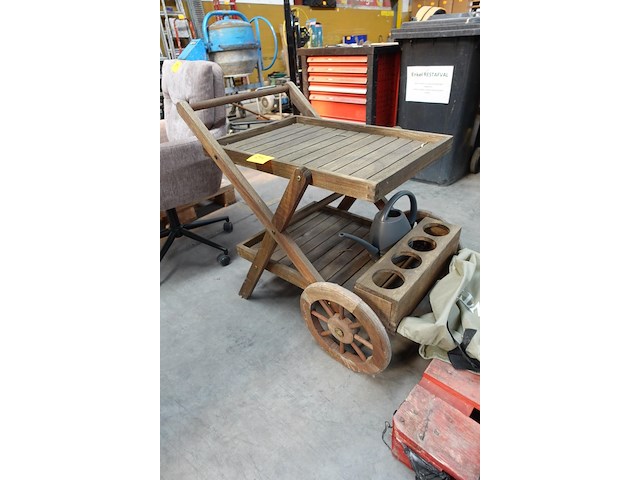 Verrijdbare houten werktafeltje - afbeelding 3 van  3