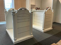 Verrijdbare houten winkelrekken (6x) - afbeelding 2 van  5