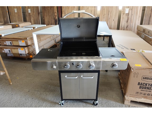 Verrijdbare inox gasbbq - afbeelding 1 van  9