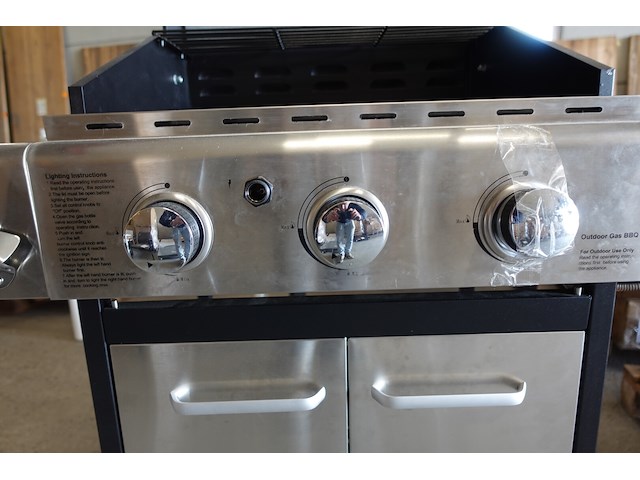 Verrijdbare inox gasbbq - afbeelding 3 van  9