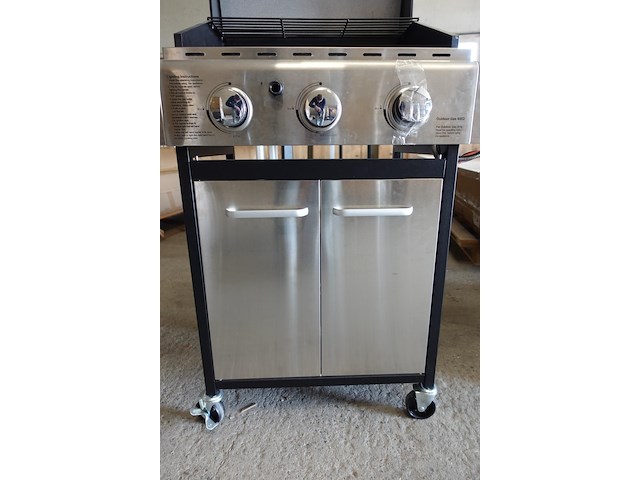 Verrijdbare inox gasbbq - afbeelding 2 van  9