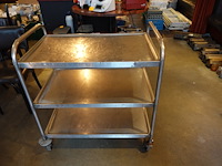 Verrijdbare inox kar - afbeelding 1 van  3