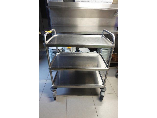 Verrijdbare inox kar - afbeelding 1 van  3