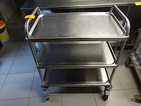 Verrijdbare inox kar - afbeelding 2 van  3