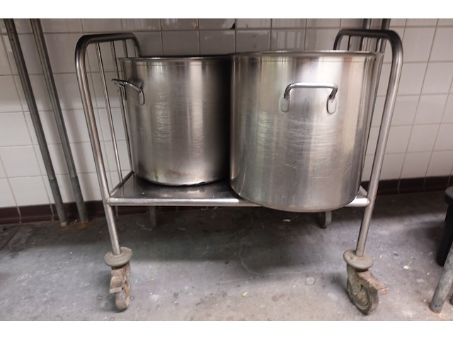 Verrijdbare inox kar - afbeelding 4 van  4