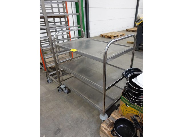 Verrijdbare inox kar - afbeelding 2 van  2