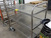 Verrijdbare inox kar - afbeelding 2 van  2