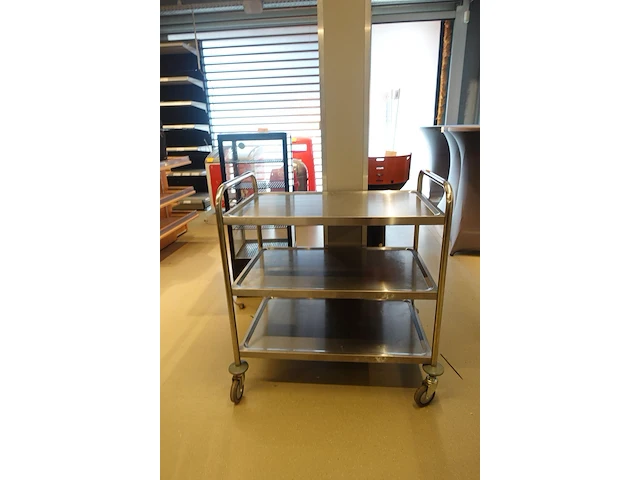 Verrijdbare inox kar - afbeelding 1 van  4
