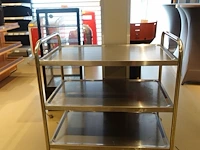 Verrijdbare inox kar