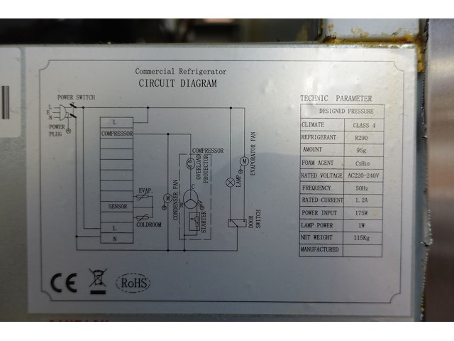 Verrijdbare inox koelkast - afbeelding 6 van  6