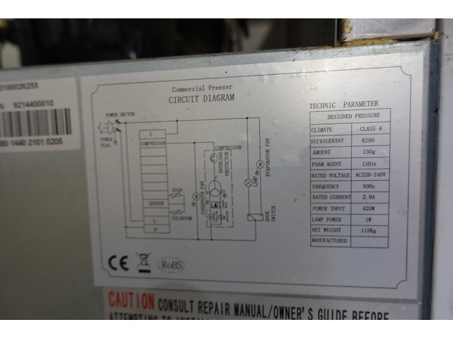 Verrijdbare inox koelkast - afbeelding 6 van  6