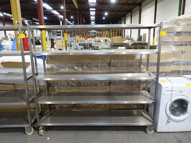 Verrijdbare inox rek - afbeelding 1 van  3