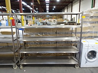 Verrijdbare inox rek - afbeelding 1 van  3