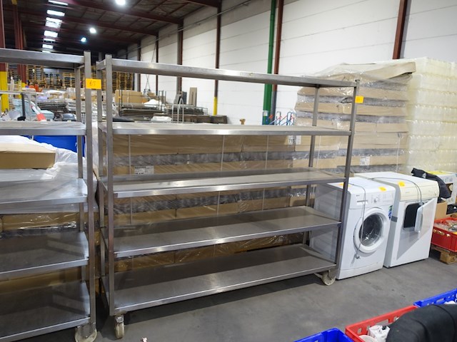 Verrijdbare inox rek - afbeelding 2 van  3