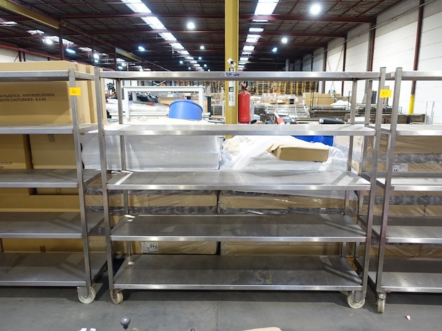 Verrijdbare inox rek - afbeelding 1 van  1