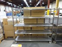 Verrijdbare inox rek - afbeelding 1 van  1