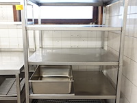 Verrijdbare inox rek - afbeelding 1 van  6