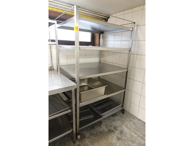 Verrijdbare inox rek - afbeelding 2 van  6