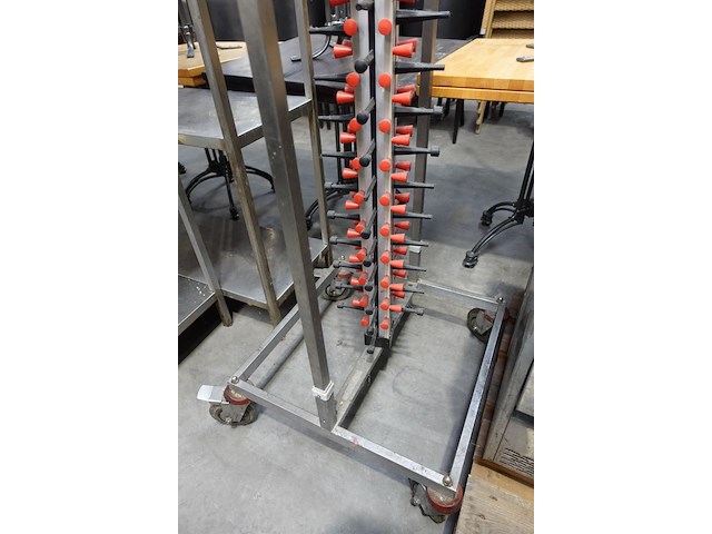 Verrijdbare inox rek - afbeelding 2 van  4