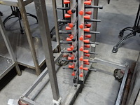 Verrijdbare inox rek - afbeelding 2 van  4