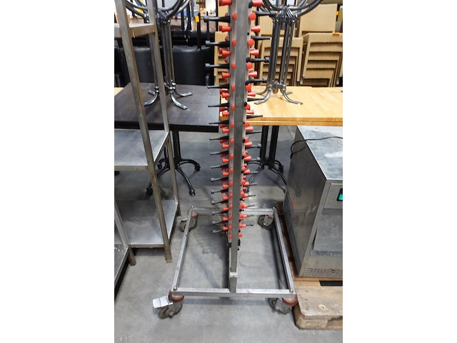 Verrijdbare inox rek - afbeelding 3 van  4