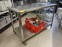Verrijdbare inox tafel - afbeelding 1 van  3