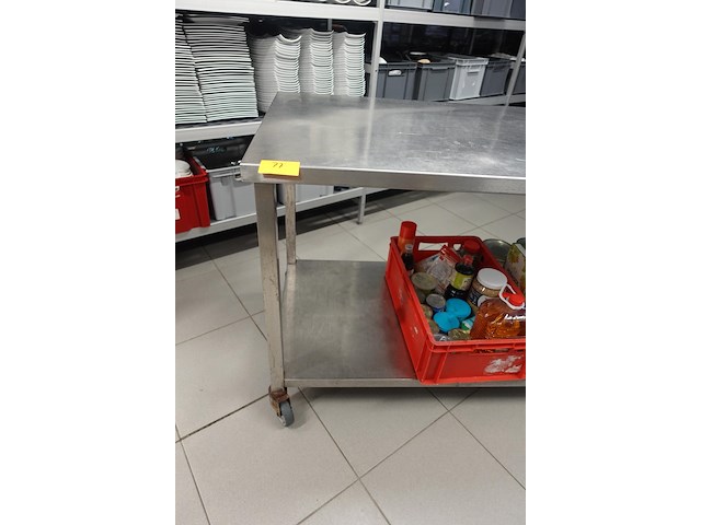 Verrijdbare inox tafel - afbeelding 2 van  3