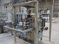 Verrijdbare inox verpakkingsmachine gks unipack + inox afweger intropack