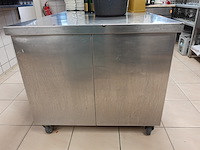 Verrijdbare inox werktafel - afbeelding 2 van  3