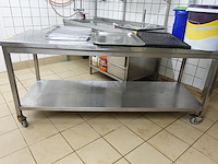 Verrijdbare inox werktafel - afbeelding 1 van  6