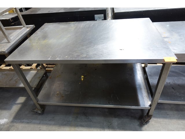 Verrijdbare inox werktafel - afbeelding 1 van  2