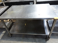 Verrijdbare inox werktafel - afbeelding 1 van  2
