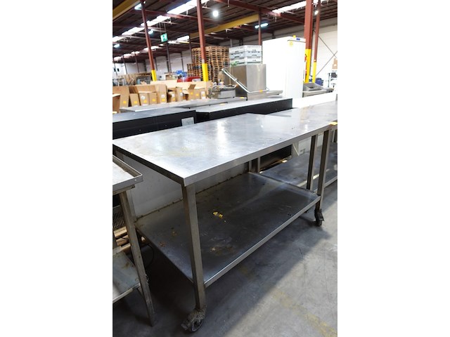Verrijdbare inox werktafel - afbeelding 2 van  2