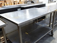 Verrijdbare inox werktafel - afbeelding 2 van  2