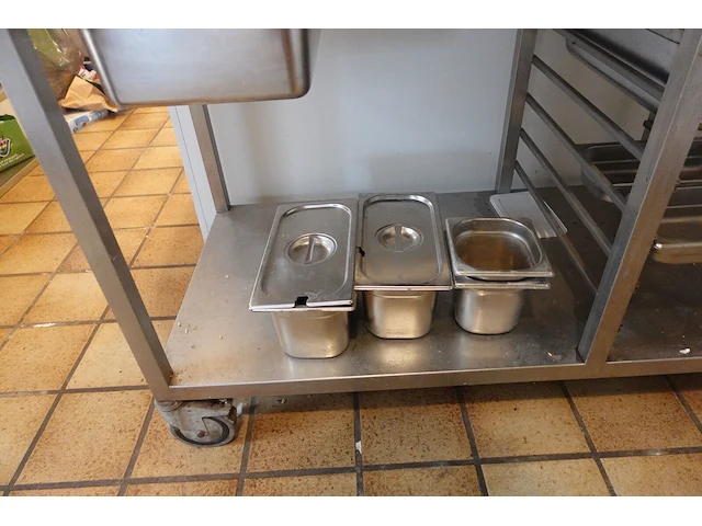 Verrijdbare inox werktafel - afbeelding 3 van  8