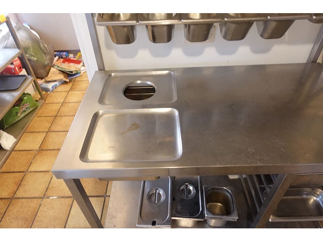 Verrijdbare inox werktafel - afbeelding 5 van  8