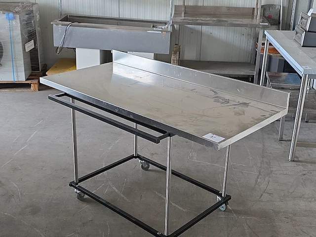 Verrijdbare inox werktafel - afbeelding 1 van  5