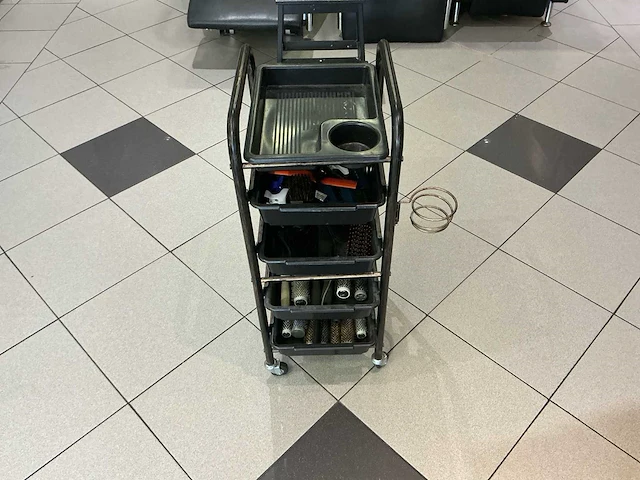 Verrijdbare kapperswerkwagen met 4 laden (2x) - afbeelding 1 van  4