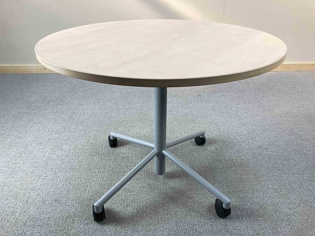 Verrijdbare ronde tafel - bijzettafel (4x) - afbeelding 6 van  9