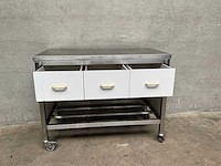 Verrijdbare rvs bakkerstafel - afbeelding 4 van  4