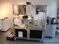 Verrijdbare rvs serveerwagen - afbeelding 1 van  1